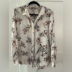 H&M bird pattern blouse